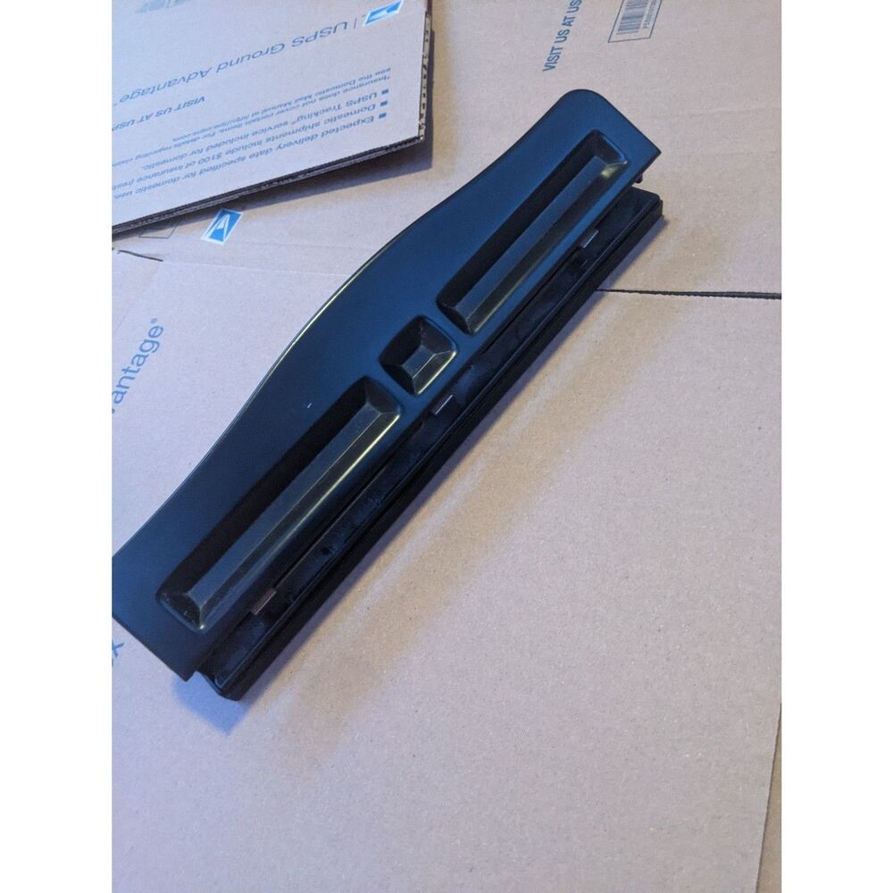 Adjustable Heavy Duty Paper Hole Punch - 3 Hole Office Desk Tool - Black